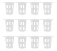 50 Cestas Hidropónicas de Plástico Blanco, Vasos de Malla para Cultivo | Resistentes Corrosión, Permiten Aireación y Drenaje Uniforme, Favorecen Sanas en Jardinería