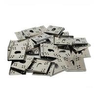50 clips de conexión a tierra solares de acero inoxidable, 41,4 x 50 mm PV para arandelas de puesta a tierra para RV, barco, invernadero, kit de riel de acero C de aluminio