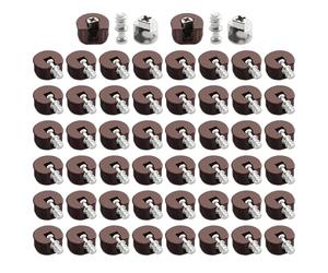 50 conectores ocultos para gabinete, clips de placa 3 en 1 gruesos con tornillos en forma de U, conectores ocultos para gabinetes