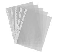50 fundas perforadas de plástico A4 de 30 micras para carpetas, archivadores, carteras, fundas