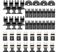 50 hojas de sierra oscilante, kit de hojas para herramientas multifunción de liberación rápida, hojas de herramientas HCS para madera, plástico, metal, clavos y tornillos, compatibles con Dewalt, Drem