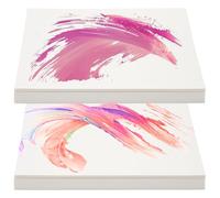50 Hojas Papel de Acuarela 300 g, Papel Acuarela Blanco de Algodón, Bloque de Acuarelas, Papeles Bloque de Pintura para Artistas, Adultos, Acuarelas, Dibujo, Postales, 13.5 x 19.5 cm