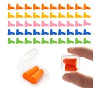 50 Pares de Tapones para Oídos de Espuma Ultra Suave, Reducción de Ruido 38 dB, Reutilizables, Tapones Oídos Ruido para Dormir, Viajar, Trabajo y Estudio - Protección Auditiva con Estuche Portátil