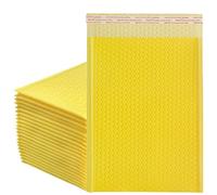 50 PCS/Lote Bolsas de sobres de espuma amarilla Sobres autosellados Sobres de envío acolchados con bolsa de correo de burbujas Paquetes de envío Bolsa-13x15cm 50 piezas