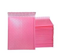 50 PCS Sobres De Burbujas De Papel Kraft Sobres Acolchados Sobres De Envío Bolsa De Embalaje De Envío De Espuma Bolsas De Almacenamiento De Mensajería-rosa-18 * 23cm