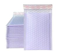 50 PCS Sobres De Burbujas De Papel Kraft Sobres Acolchados Sobres De Envío Bolsa De Embalaje De Envío De Espuma Bolsas De Almacenamiento De Mensajería-púrpura-18 * 23cm