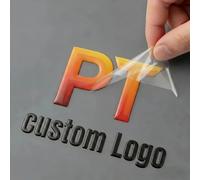 50 pegatinas personalizadas con logo, pegatinas de transferencia 3D UV DTF, etiquetas de boda personalizadas, impermeables, para empresas y marcas. COLORED 11CM 50PCS