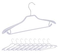 50 perchas para trajes, con amplia base para los hombros, superficie antideslizante de goma, ideales para trajes, pantalones, con gancho, color gris claro