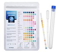 50 piezas 16 en 1 Tiras de prueba de agua potable, 50 Pruebas para la calidad del agua Probador de agua potable tiras reactivas piscina Análisis rápido PH Metales Pesados para Grifo Acuario