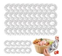 50 Piezas Aislantes Reutilizables De Papel De Aluminio Para Cocina, Térmicas De Aluminio Para Alimentos Pop-up, Film Transparente Elástico Con Banda Elástica