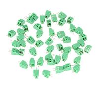 50 Piezas Bloque de Terminales con Tornillo 2 Pin 2.54mm Pitch Conector Universal para PCB - Kit de Conexión Eléctrica para Placas de Circuito