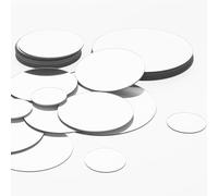 50 piezas de azulejos pequeños de espejo adhesivos, hojas de espejo de plástico flexible para hacer modelos, espejos adhesivos de pared, hojas redondas de varios espejos para paredes, maquillaje sin