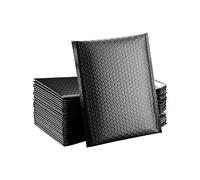 50 piezas de sobres de burbujas negras, bolsas de embalaje para sobres mate, bolsas de embalaje para anuncios publicitarios forrados, bolsas de envío autoselladas, 13x15cm, 50 unidades