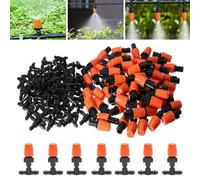 50 Piezas Goteros de Riego Kit Riego por Goteo Micro Aspersores de Riego Ajustables Atomizar Boquilla con 50 Piezas Conector de Manguera en T para Conectar Manguera de 4/7 mm