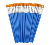 50 Piezas Pinceles Pintura Planos para Artistas, Adultos y Niños (Azul)
