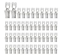 50 Piezas T Glider Clips para Cortinas, Anillas con Rodillos de Plástico y Clips para Rieles en T, Fijación Deslizante para Ventanas Montaje en Techo, Blanco