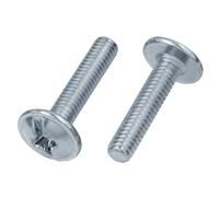 50 piezas tornillos de cabeza alomada M4 x 10 con ranura en cruz brida tornillos alomados galvanizados DIN 967 ISO 7380 pomo para muebles tornillo para muebles tornillo de tirador tirador tornillo de