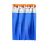 50 Pinceles de Pintura Acrílica Nylon Mango para corto 167mm Set Brochas Artísticas Detalle Manualidades