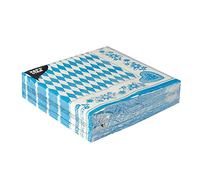 50 Servilletas, 3-capas Pliegue-1/4 40 cm x 40 cm "Azul Baviera"