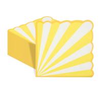 50 servilletas de papel festoneadas amarillas, servilletas de almuerzo a rayas amarillas y blancas, servilletas de postre a cuadros, suministros de decoración desechables para cumpleaños, baby shower