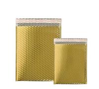 50 sobres acolchados de burbujas, sobres acolchados de burbujas para envíos postales, bolsas de embalaje, sobres de burbujas, bolsas de entrega para paquetes, sobres de burbujas (dorado, 13 x 15 cm)