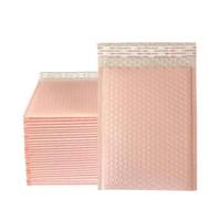 50 sobres de burbujas azules, sobres impermeables de varios tamaños, bolsa de sobre de envío, bolsas de embalaje autoselladas para correo de espuma, rosa claro, 15 * 18cm
