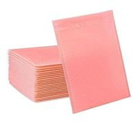 50 sobres de burbujas de color rosa, sobres acolchados autosellados, bolsas de regalo, embalaje negro/azul para pequeñas empresas-Rosa-25 * 30cm