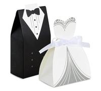 50 Uds. Cajas De Dulces For Novia Y Novio, Recuerdo Boda, Esmoquin, Vestido For Despedida Soltera, Regalos Decorativos, Embalaje, Suministros For Fiestas