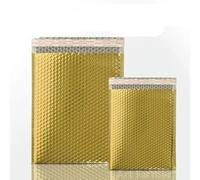 50 Uds. De embalaje de correo acolchado de color púrpura, bolsa autosellante con relleno, envío rosa para sobres de regalo, color morado-dorado-15 * 20cm