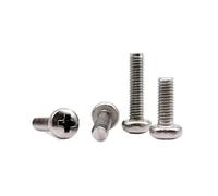 50 Uds M1 M1.2 M1.6 M2 M2.5 M3 M4 Mini reparación pequeña ordenador portátil teléfono juguetes gafas impresora Cruz Phillips tornillo de cabeza redonda(304 stainless steel,6MM_M3.5)