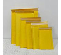 50 Uds. Sobres acolchados de burbujas de tamaño pequeño para regalo, bolsa de sobre de correo para cosas pequeñas, sobres forrados con joyería, autosellado-Amarillo-11 * 15cm