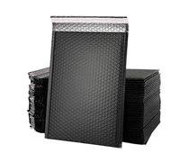 50 unids/lote bolsas de sobres de espuma rosa sobres autosellados sobres de envío acolchados con bolsa de correo de burbujas bolsa de paquetes de regalo de envío-negro-50 piezas-13 * 15 cm