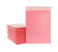 50 unids/lote bolsas de sobres de espuma rosa sobres autosellados sobres de envío acolchados con bolsa de correo de burbujas paquetes de regalo de envío bolsa-rosa-50 piezas-15 * 18 cm