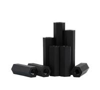 50 unids/lote M2 M2.5 M3 M4 * L espaciador hexagonal de nailon negro longitud hembra a hembra 5~50mm(M4x28mm (50pcs))