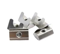 50 unids/lote M4 M5 M6 M8 tuerca de hoja de tuerca de resorte rollo en tuerca T for perfil de aluminio de la UE serie 3030 4040 4545(30S 40S,M8)