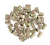 50 unids Tuercas M5*13 tipo roscado hexagonal cabeza de accionamiento aleación de zinc alambre muebles muebles hexagonal tornillo para madera inserto kit
