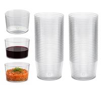 50 x Bol Redondo - Pack Catering Rutilizables - Envio 24 h - Reutilizable - Alta Resistencia, Vaso Chatito Reusable para Cumpleaños, Picnics, Fiestas, Buffets, Bodas, Catering, (Cuenco Redondo)