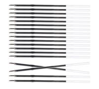 500 Piezas Recambio de Bolígrafo Negro 0,7mm Punta Precisa | Plástico E Tinta Negra, Mecanismo Retráctil Pulsador, para Apuntes y Trabajo de Escritorio