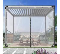 500g/m² Lona Transparente para Exteriores 5.5x8mHxW Lona con Cremallera