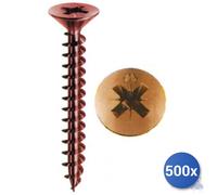 500X Tornillos Autofiles Para Aglomerado Panelvit&Reg; Mustad Bronceado Tsp Pz
