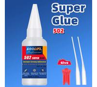 502 Adhesivo de secado rápido de pegamento de cianoacrilato de alta resistencia para parachoques de automóviles, metal y plástico, ideal para reparaciones y reparaciones de bricolaje X502-20g