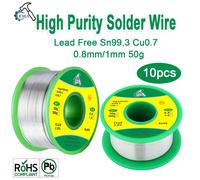 50g alambre de soldadura sin plomo SN99.3 Cu0.7 protección del medio ambiente carrete de flujo de alambre de estaño línea de soldadura rollo de alambre de soldadura de alta pureza