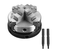 50mm Mini 4 mordazas Reversible autocentrante M14 Thread Mount Torno Chuck manual K02-50 con 2 piezas Barra de bloqueo