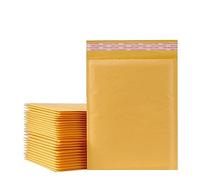 50PCS/15 tamaños Sobres de burbujas Kraft Bolsas de embalaje de papel Sobres acolchados Paquete de envío Sobres de burbujas Bolsas de almacenamiento de mensajería-110x150mm-Marrón