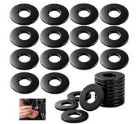 50pcs M6x18mm Arandelas Planas Acero Inoxidable Negro | Arandelas Metalicas de Carrocería, para Tornillos, Tuercas, Varillas Roscadas, Bricolaje y Reparaciones