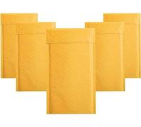 50PCS Sobres de burbujas de papel Kraft Sobres acolchados Sobres de envío autosellados Bolsa de embalaje de envío Bolsas de almacenamiento de mensajería-Amarillo-12 * 18cm