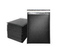 50PCS Suministros para pequeñas empresas Sobres publicitarios negros Bolsas de envío para empacar Paquete de entrega Sobre de embalaje -negro-11 * 15 cm
