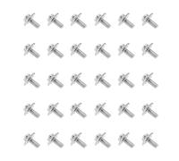 50pcs Tornillos M3x8 Bloques Terminales con Arandela Cuadrada 7 Mm de Cruz con Cabeza Plana para Aparatos e Interruptores