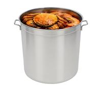 52,8Qt - Cacerola con tapa y cesta de almacenamiento, acero inoxidable 201 de pared gruesa, con cesta de colador extraíble, uso universal para cocinas de gas, eléctricas y de inducción