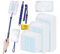 52 Piezas Recambios Compatible con Swiffer Plumero Atrapapolvo, Recarga de Plumero Atrapapolvo Compatible con Swiffer Duster con 2 Asas, Duster Microfibro para Pelo de Animales, Polvo, Suciedad